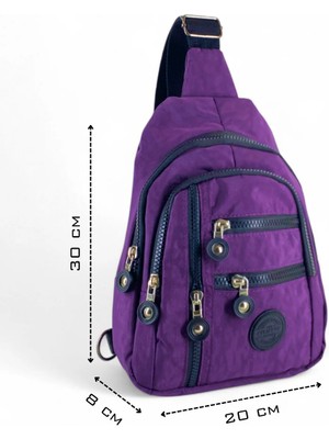 Reliance Unisex Siyah Çapraz Askılı Çanta Göğüs Çanta Çok Bölmeli Günlük Omuz Çanta Bodybag