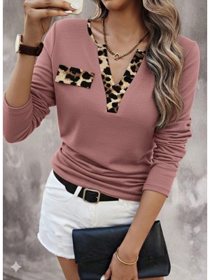 MiraLive Miray- Kadın Uzun Kollu V Yakalı Kaşkorse Bluz