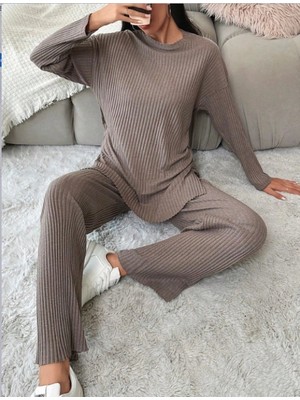 MiraLive Miray- Kadın Uzun Kollu Kaşkorseikili Takım