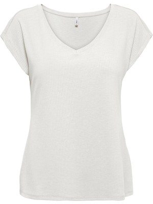 Only 15367570 Genis Yaka Kadin Body - Ekru