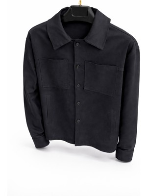 Erkek Gabardin Gömlek Ceket Çift Cepli Oversıze