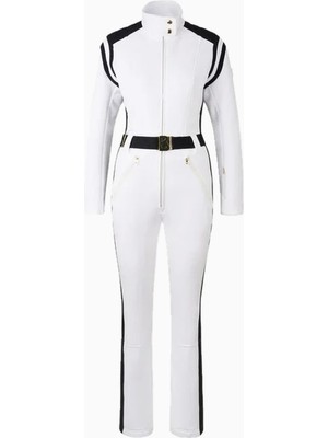 Bogner Janny Softshell Lüks Slim Fit Kadın Kayak Tulumu, Beyaz