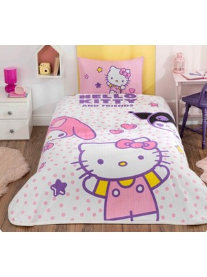 Taç Yeni Sezon Lisanslı Hello Kitty&friends Tek Kişilik Pike Takımı