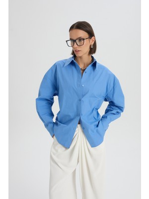 Mai Lira Oversize Mavi Gömlek