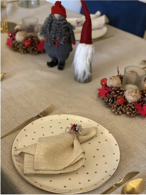 Valerium Simli Gold Peçete 35X35CM