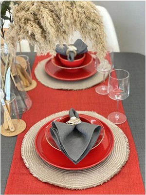 Valerium Simli Kırmızı Runner 40X150CM