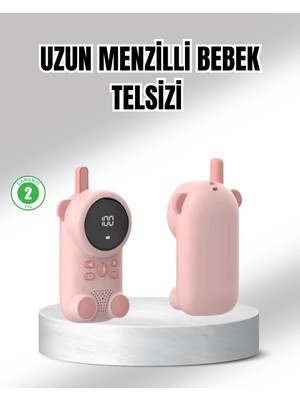 Uzun Menzilli Bebek Telsizi 1-3 Km Çekim 22 Kanal LCD Ekran Vox Şarjlı