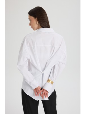 Mai Lira Oversize Beyaz Gömlek