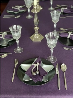 Valerium Simli Mor Masa Örtüsü 150 x 260