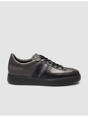 Cabani Siyah Hakiki Deri Sneaker Ayakkabı