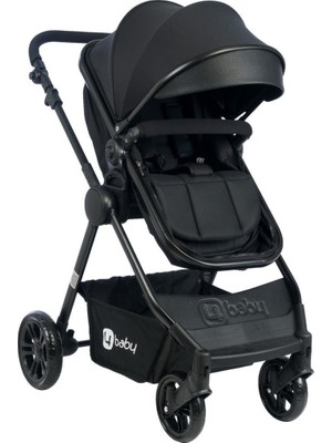 4 Baby Cool Siyah Travel Sistem Bebek Arabası 18 kg Taşıma Kapasitesi ile Katlanabilir Tasarım