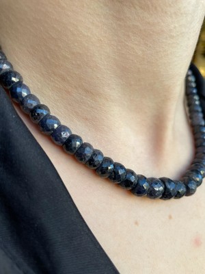 Doğaltaş Safir Kolye