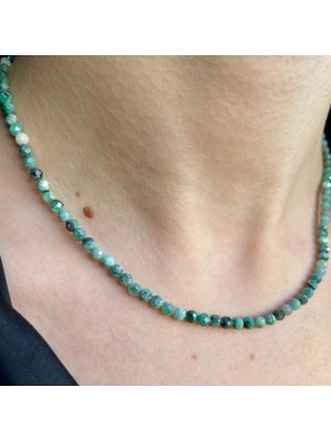 Doğaltaş Zümrüt Kolye (Kalp Çakrası)