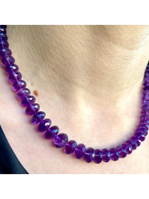 Doğaltaş Ametist Kolye