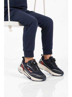 Promax Lacivert Misina Bağcıklı Fileli Hafif Erkek Çocuk Spor Ayakkabı 2036 F