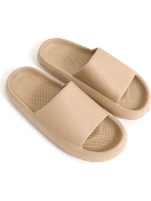 Zerenyus ZRC001 - Poliüretan Hafif Esnek Erkek Terlik Bej