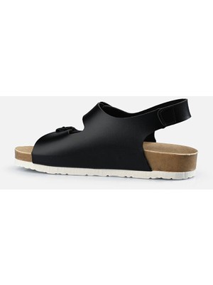 Vicco Last Tokalı  Çocuk Siyah Sandalet Mikrofiber Malzemeden Rahat Kullanım