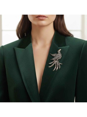 Otantik Takı Anka Kuşu Otantik Bronz Broş