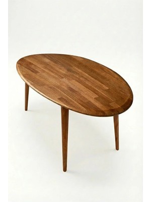 Asimetrik Masif Ahşap Modern Iskandinav Oval