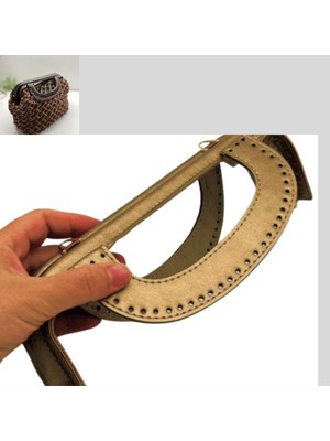 Angel Çanta Aksesuar 25 cm Suni Derili Gold Renk Gizli Çanta Bursu Yeni Model