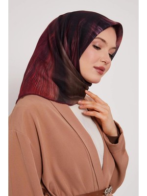 Bonjela Soft Eşarp Fırça Desen Bordo