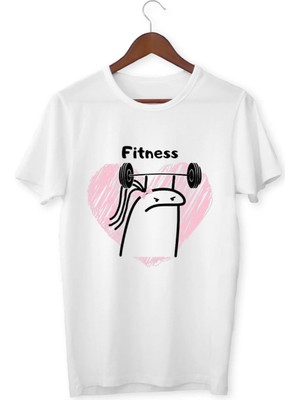 Alpşan Ticaret Sporcu Fitness Baskılı Kız Çocuk ve Yetişkin Tişört – Sevimli Gym Temalı Pamuklu Tshirt