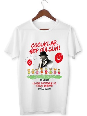 Alpşan Ticaret 23 Nisan Çocuk Bayramı Baskılı Çocuk Tişört 23 Nisan T-Shirt