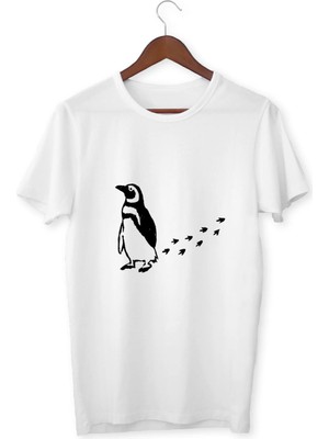 Alpşan Ticaret Nihilist Penguen Baskılı Unisex Tişört – Minimal & Mizahi Tasarım