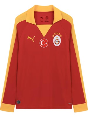 P788196 Puma Gs Galatasaray  Retro Uzun Kollu Erkek Forma Kırmızı