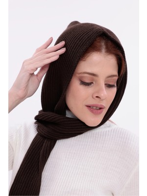 Saint Majesta Kadın Balaclava Kapüşonlu Yumuşak Atkı Şal Kışlık
