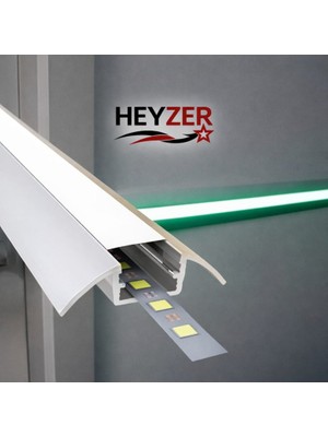 Heyzer 15×9 Sıva Üstü Kanatlı LED Profili (3 Metre) – Alüminyum