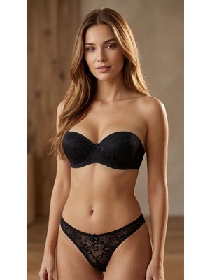 Pierre Cardin 4322 Alice Boş Kap Straplez Sütyen String Takım
