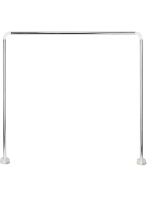 Banio Home - Krom Köşeli (L) ve (U) Banyo Perde Askısı - Duş Borusu (80*80*80 Cm)
