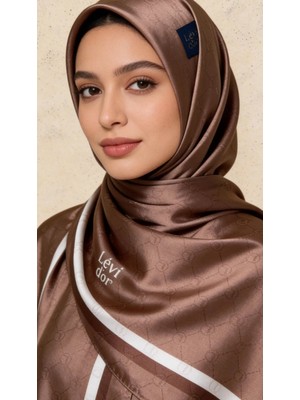 Levidor Şerit Kenarlı Monogram Şal