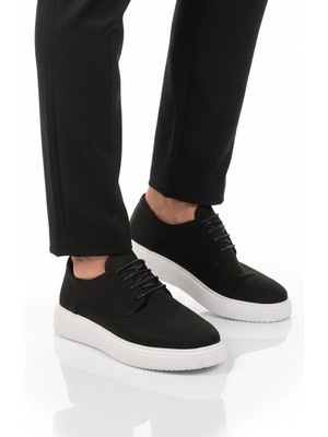 Ayakmod Siyah Süet Bağcıklı Erkek Casual Ayakkabı 596 M