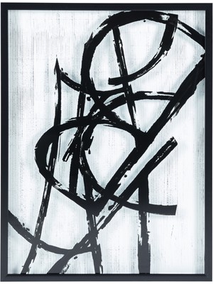 Mudo Home SCRACTH II ÇERÇEVELİ CAM BASKI PANO 77X102 CM