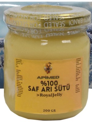 Apimed Arı Sütü 200 gr – %100 Saf Jelli Buz Poşeti ile Strafor Kutuda Soğuk Zincir Gönderim