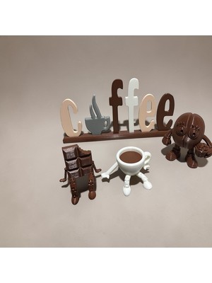 Coffee Serisi – Dekoratif 3D Tasarım Figür Seti
