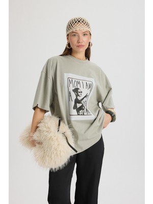 Mai Rich Woman Oversize Gri T-Shirt