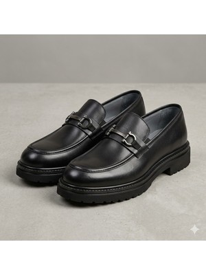 Kindep (Bozkaya) Içi Dışı Hakiki Deri Eva Hafif Taban Klasik Erkek Ayakkabı Siyah