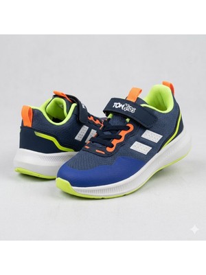 Kindep (Tom Kıds) Cırtlı Cocuk Spor Ayakkabı Saks Mavi