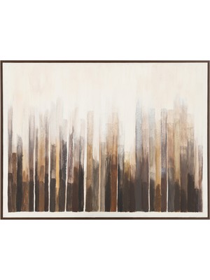 Mudo Home BROWN STRATA ÇERÇEVELİ YAĞLIBOYA TABLO 90X120 CM