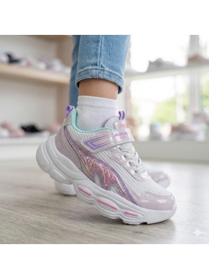 Kindep (Alessio) Hafif Rahat Cırtlı Çocuk Spor Ayakkabı Lila