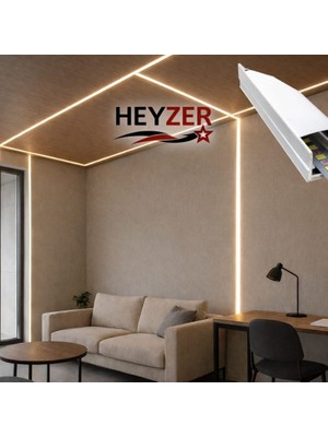 Heyzer 7×13 LED Profili Alüminyum 3 Metre Sarı Beyaz Günışığı Işık Rengi ile Enerji Tasarruflu