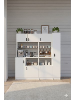 KZY Mocha 1-2-4 Çok Amaçlı Erzak,kiler,mutfak Dolabı