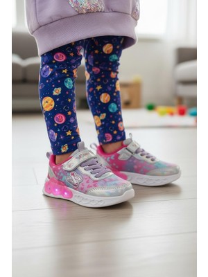 Tuğba Ortopedi 032 Kız Çocuk Okul Öncesi Işıklı Rahat Sneaker
