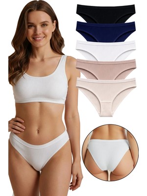 Sensu Kadın 5'li Modal Fitilli Slip Külot Karışık
