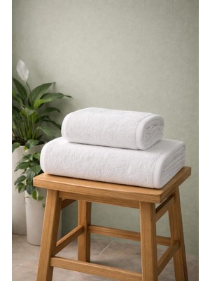 Ege Cotton 2'li Otel Serisi Banyo Havlu Seti Mikro Cotton 90 x 150 cm - 50 x 90  cm  Ekstra Geniş 1225 Gram Premium Kalite