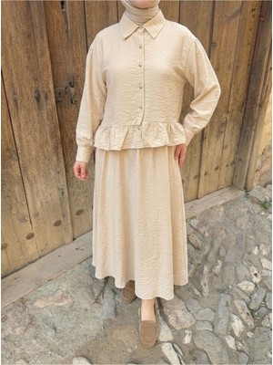 Foremia Büzgü Detay Etekli Takım-Taş -