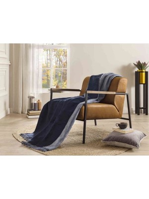 Özdilek Battaniye Pamuk Diz 130*170 Lacivert